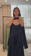 Video del vestido Elizabeth chocolate claro en movimiento