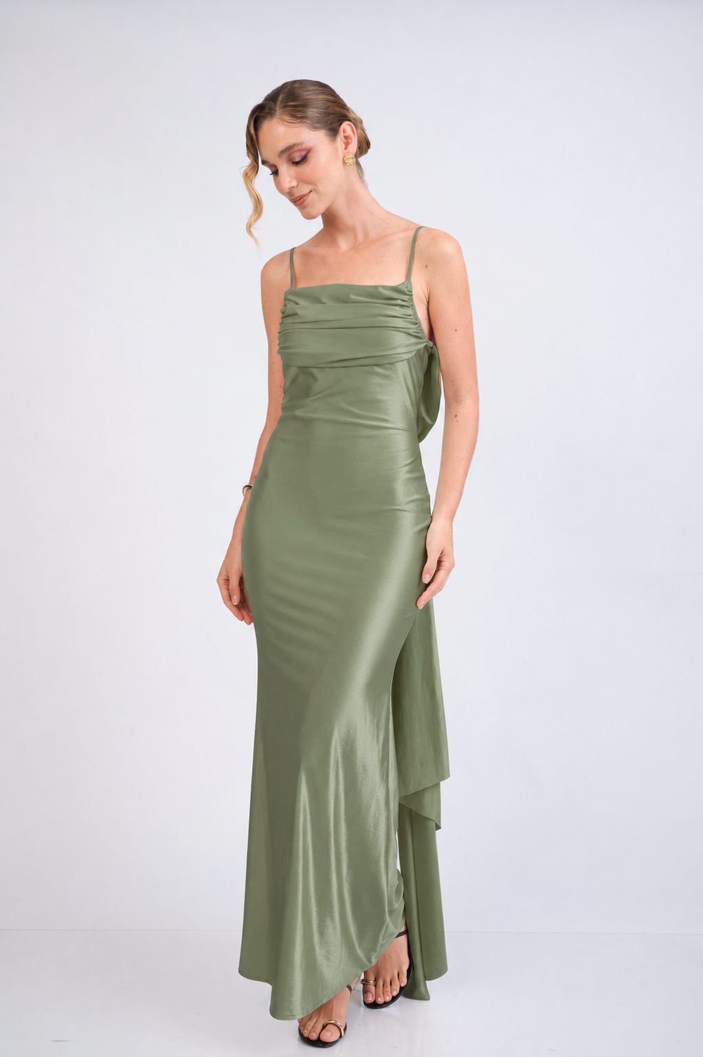 Vestido Lucia Verde Olivo